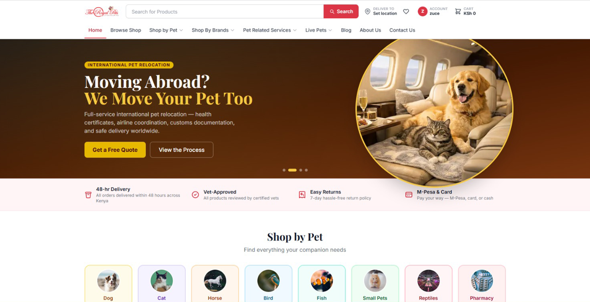 The Royal Pets Web App Design photo 1